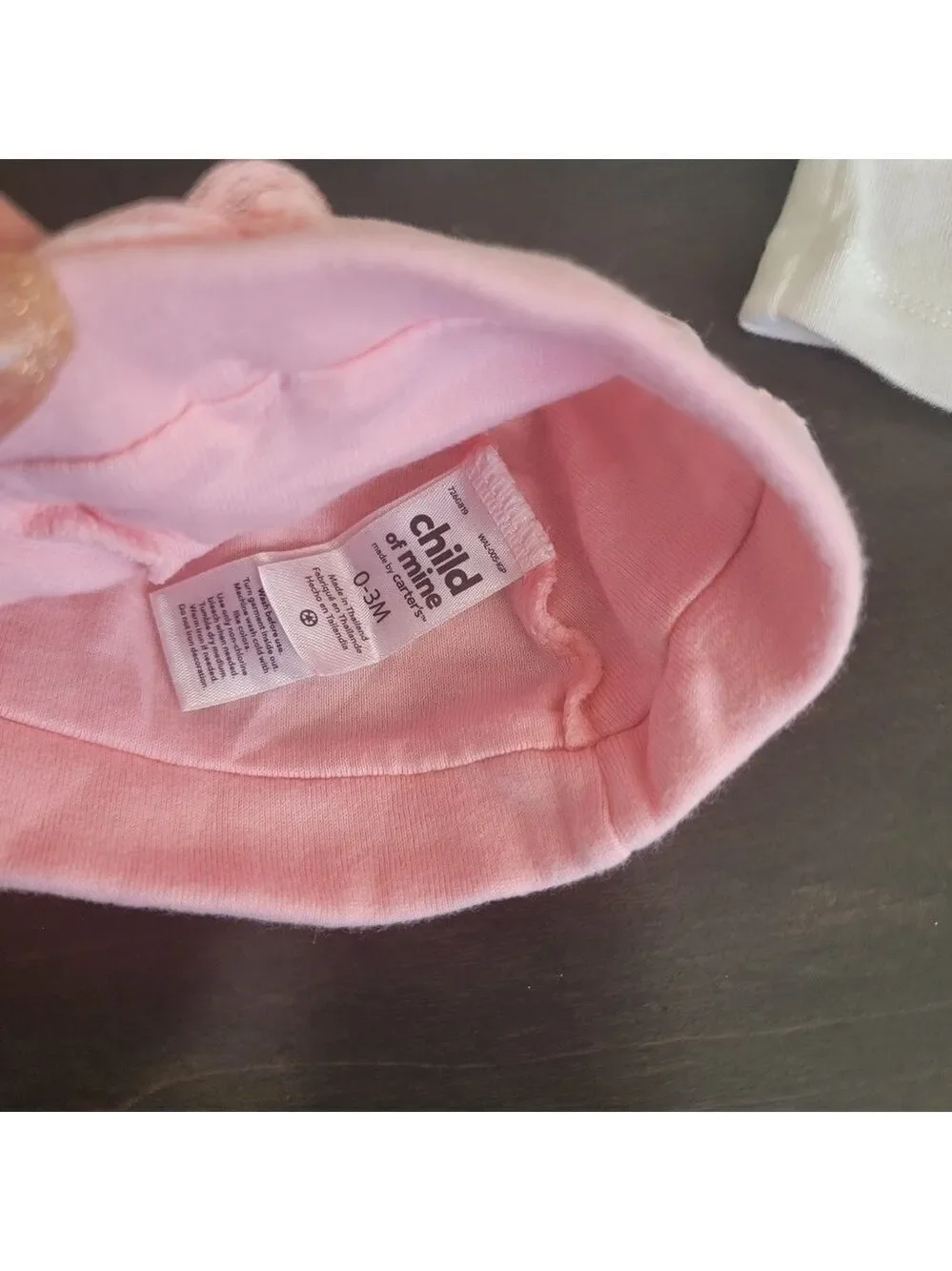 Carter's Infant Girl 4 Piece Bundle Pink White Jacket Onesie Pants Cap Size 3mo